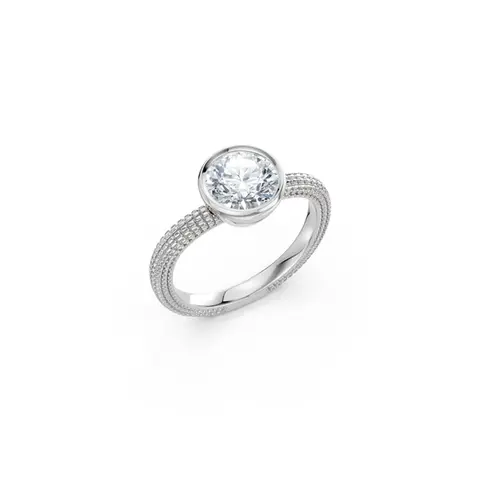 White Gold Ethereal Round Diamond Engagement Ring
