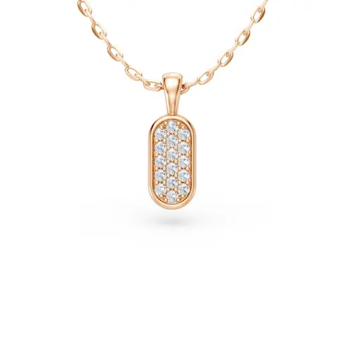 Rose Gold Small Stellar Halo Pendant