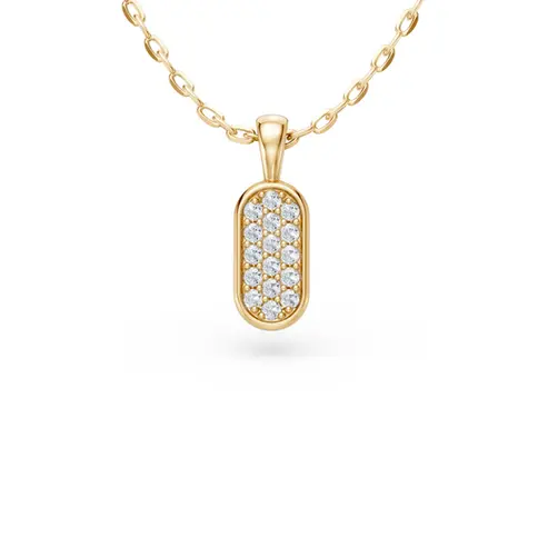 Yellow Gold Small Stellar Halo Pendant