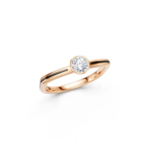 Rose Gold Sunset Diamond Engagement Ring