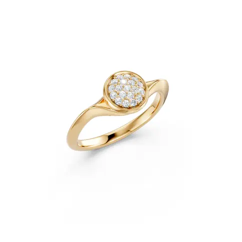 Yellow Gold Gravity Diamond Ring