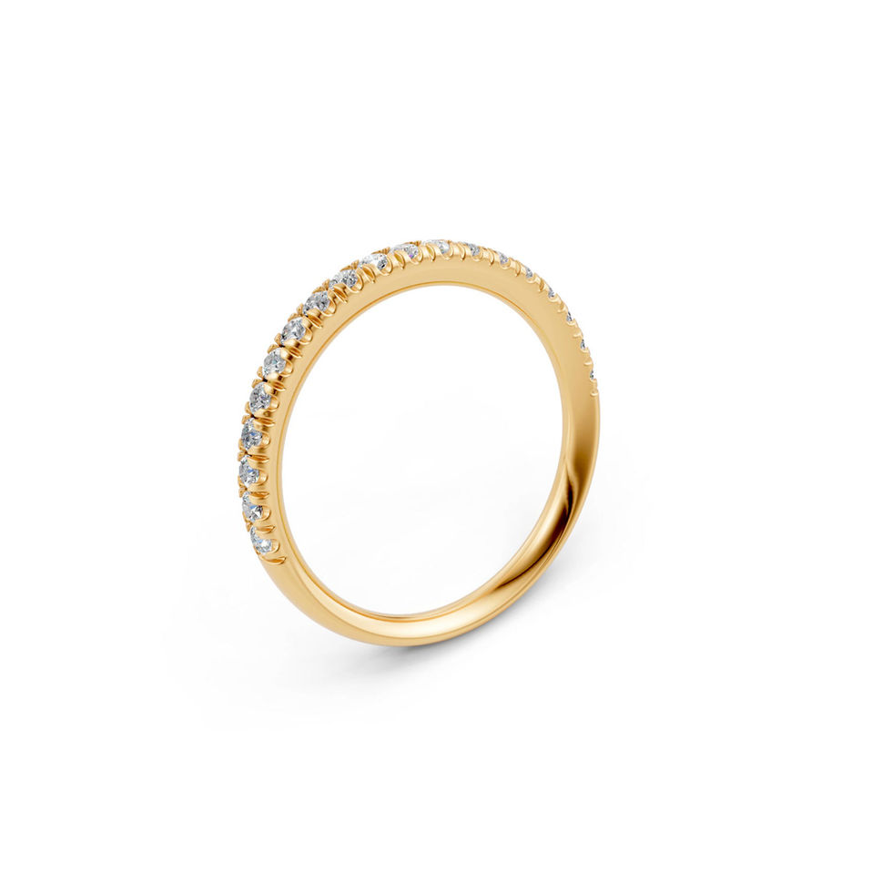 Yellow Gold Eternity Band 360