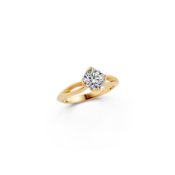 Yellow Gold Lotus Diamonds Engagement Ring