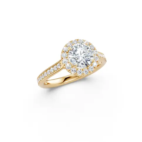 Yellow Gold Diamond Vintage Engagement Ring