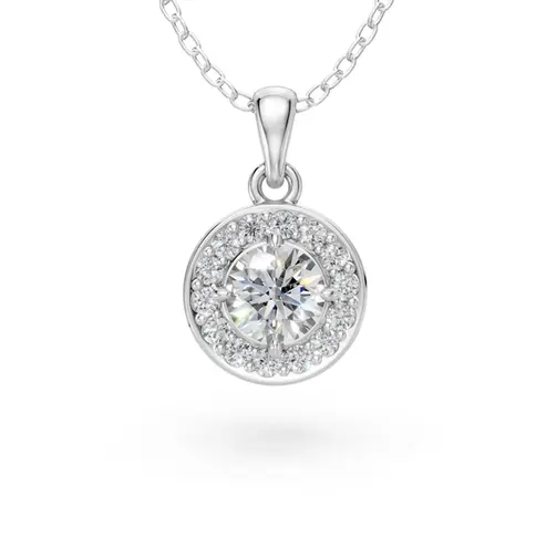 White Gold Diamonds Dome Pendant