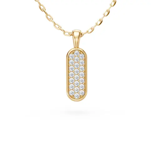 Yellow Gold Large Stellar Halo Pendant