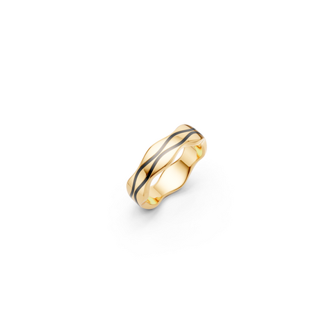 Delightful Wave Yellow Gold Band