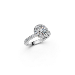 White Gold Diamond Dome engagement Ring