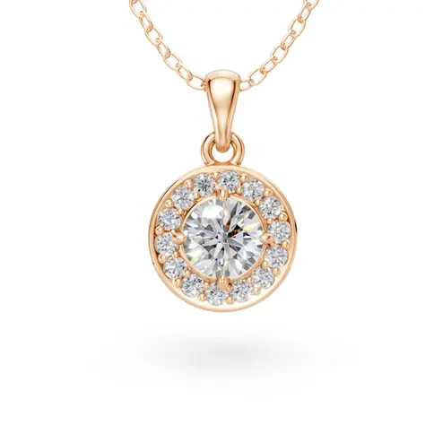 Rose Gold Diamonds Dome Pendant