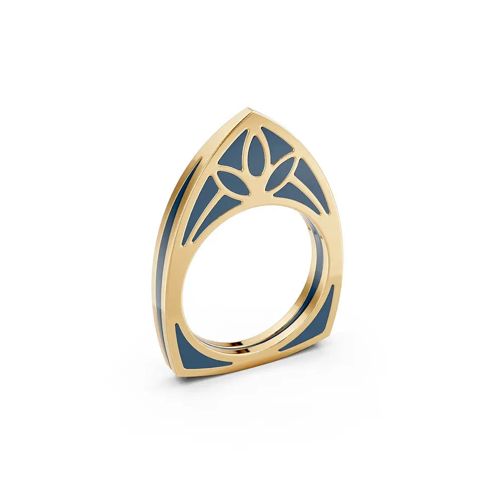 Regal Embrace Yellow Gold Cocktail Ring