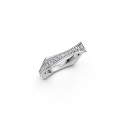 White Gold Sleek Eternity Diamonds Band