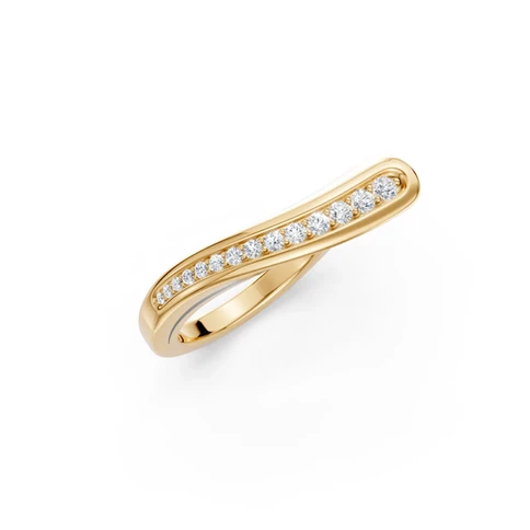 Yellow Gold Sway Diamonds Ring