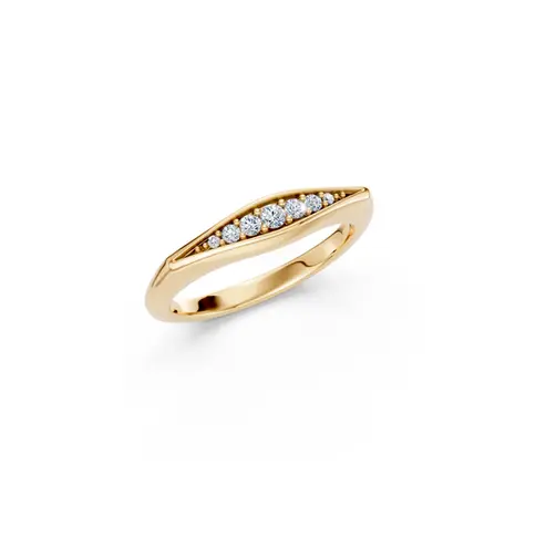 Yellow Gold Eye Diamonds Ring