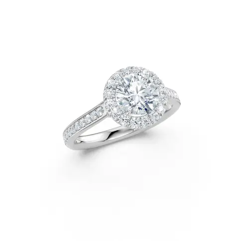 White Gold Diamond Vintage Engagement Ring