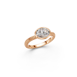 Rose Gold Oval Diamond Engagement Ring