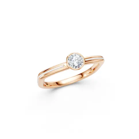 Rose Gold Sunset Diamond Engagement Ring