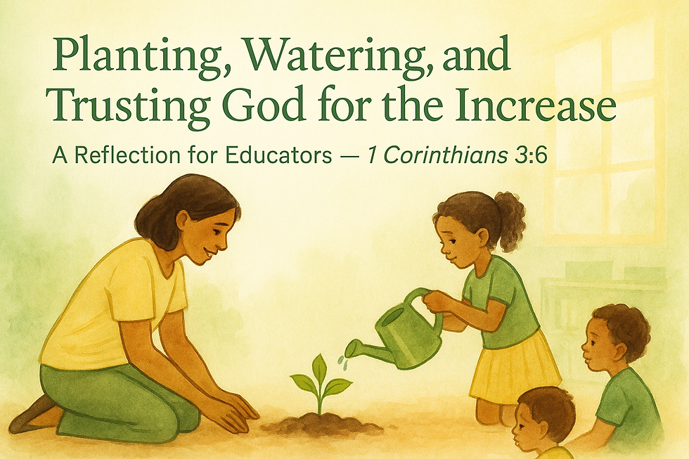 Planting, Watering, and Trusting God for the Increase: A Reflection for Educators with Auntie Nats