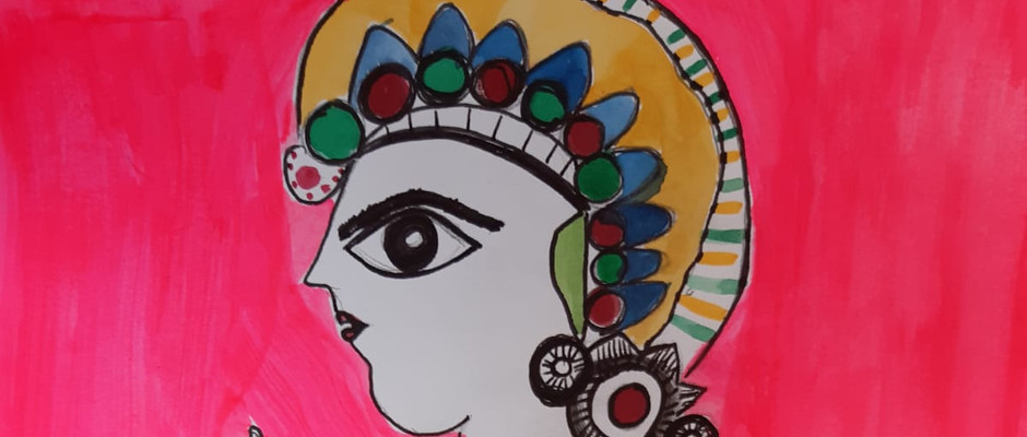 Michelle's modern take on madhubani art