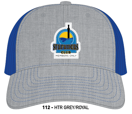 SURF-RIDERS Mesh Hat, Heather Grey/Royal