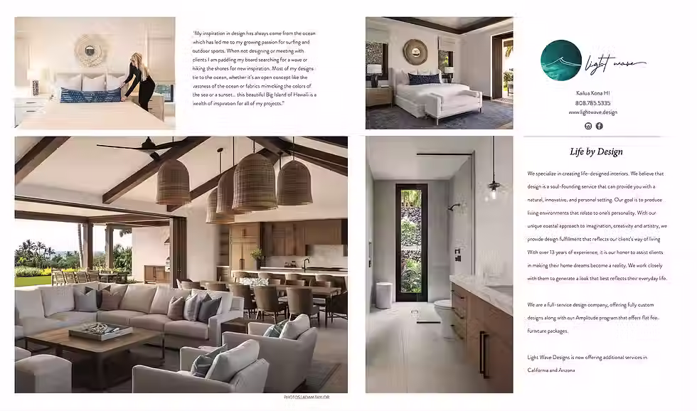 Light Wave Designs was featured in Build Magazine.