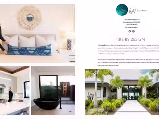 Light Wave Designs was featured in Build Magazine.