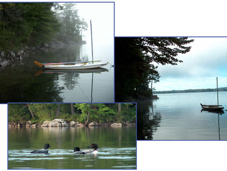 Photos of boats and loons on the water