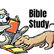 Two cartoon dogs reading Bibles