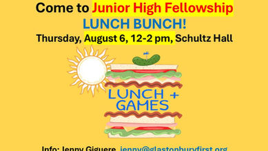 JHF Lunch Bunch + Games on August 6!