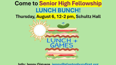 SHF Lunch Bunch + Games on August 6!