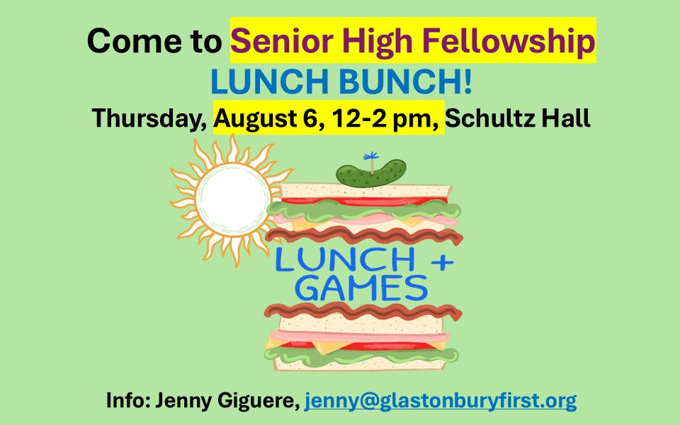 SHF Lunch Bunch + Games on August 6!