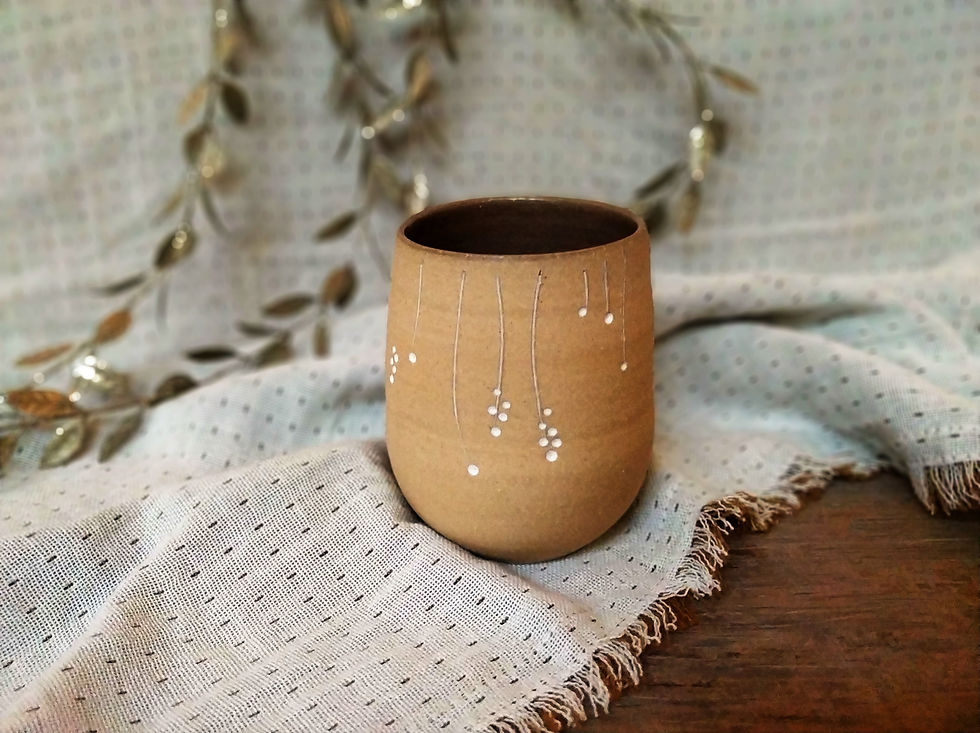 Miniature : Verre tout rond ocre
