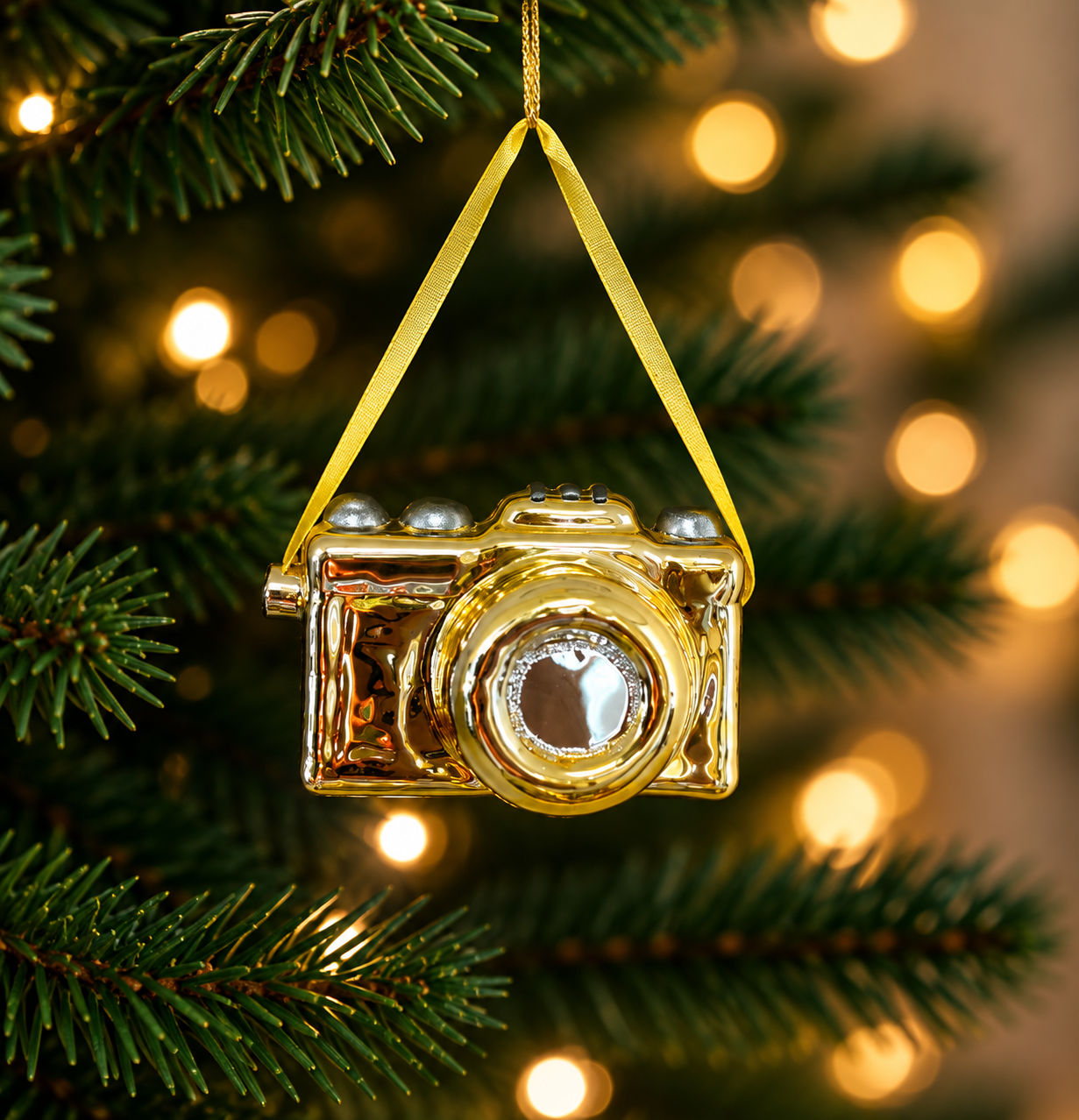 📸 Kersthanger “Golden Camera”