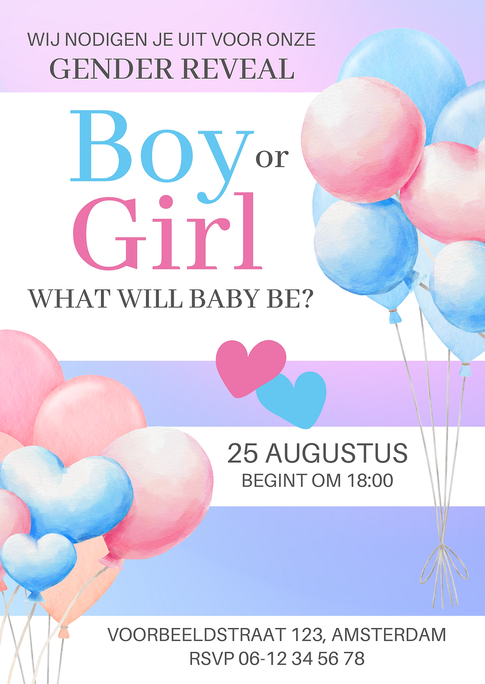 Thumbnail: Gender Reveal Uitnodigingen! 🎀🎉💙