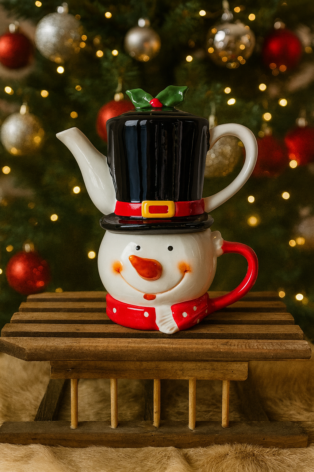 ⛄ Sneeuwpop Thee- en Mokkenset – Warme Wintercharm! ❄️