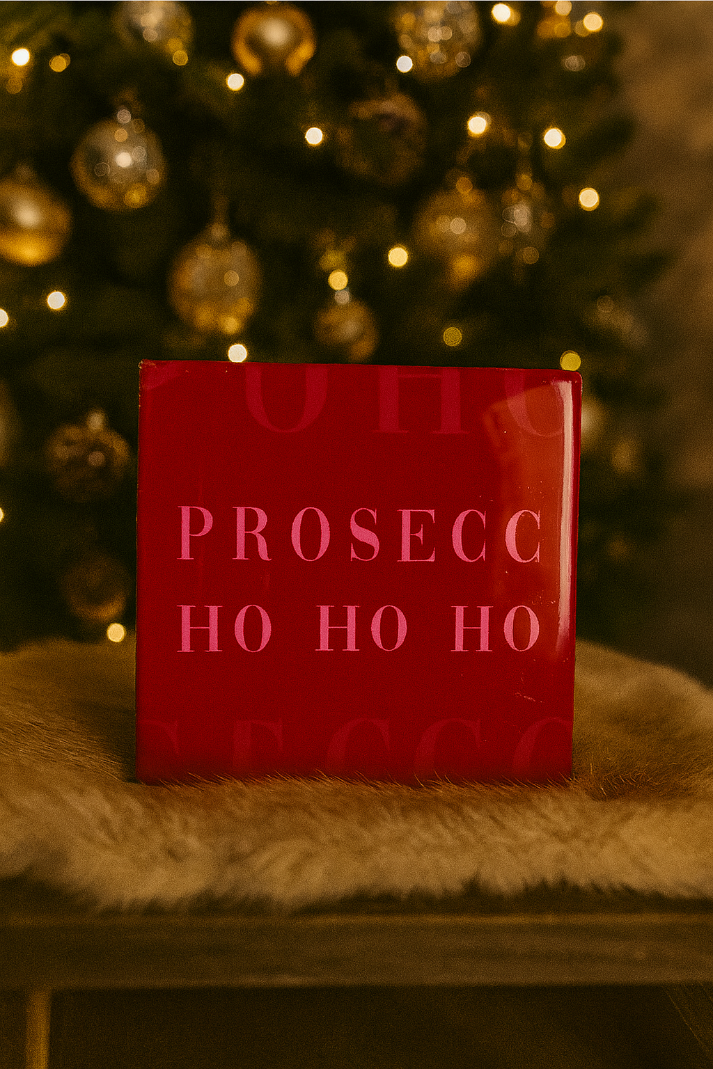 Tegeltje "Prosecco Ho Ho Ho" 🥂🎄