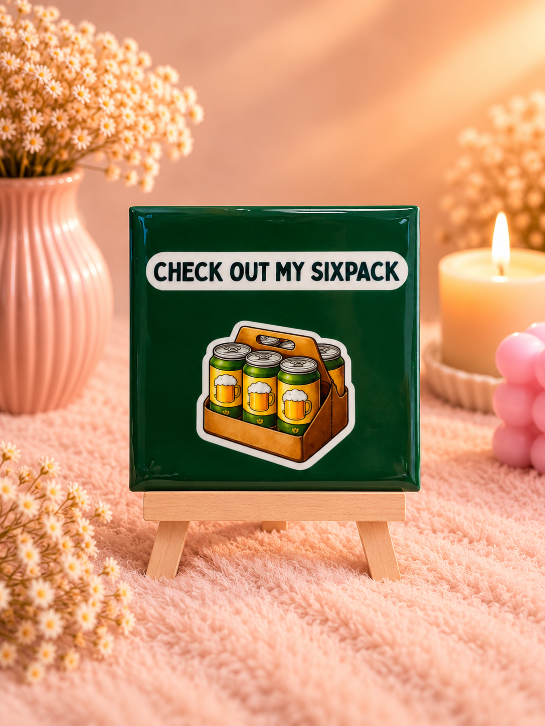 🍺 Tegeltje “Check Out My Sixpack”