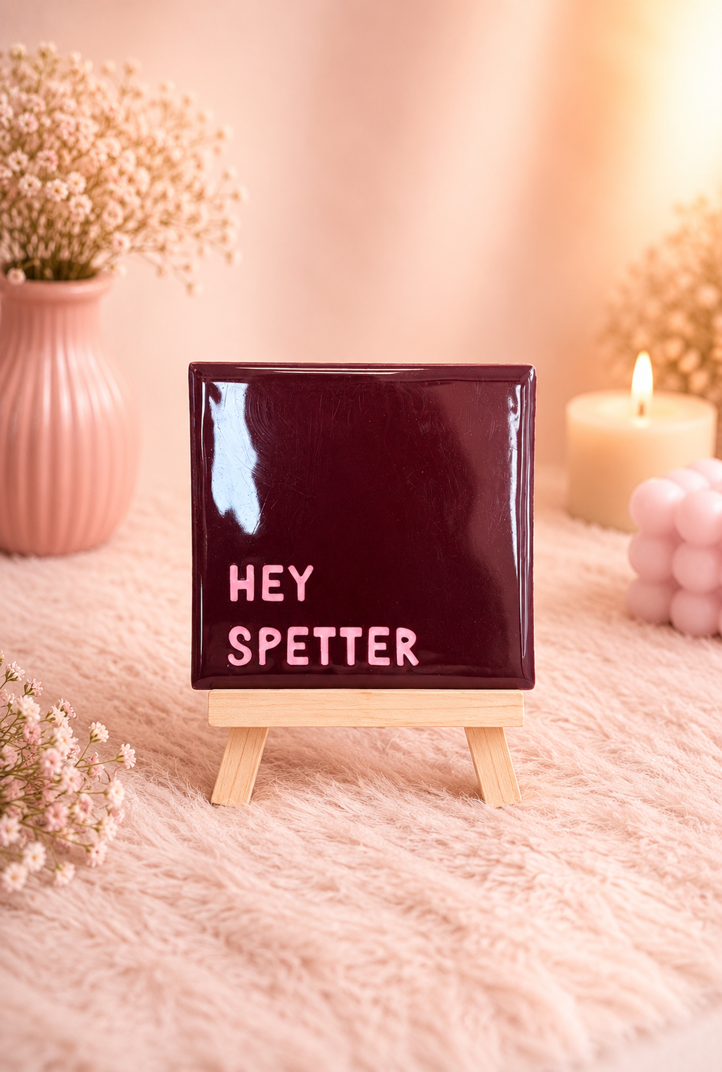 🖤 Tegeltje "Hey Spetter"