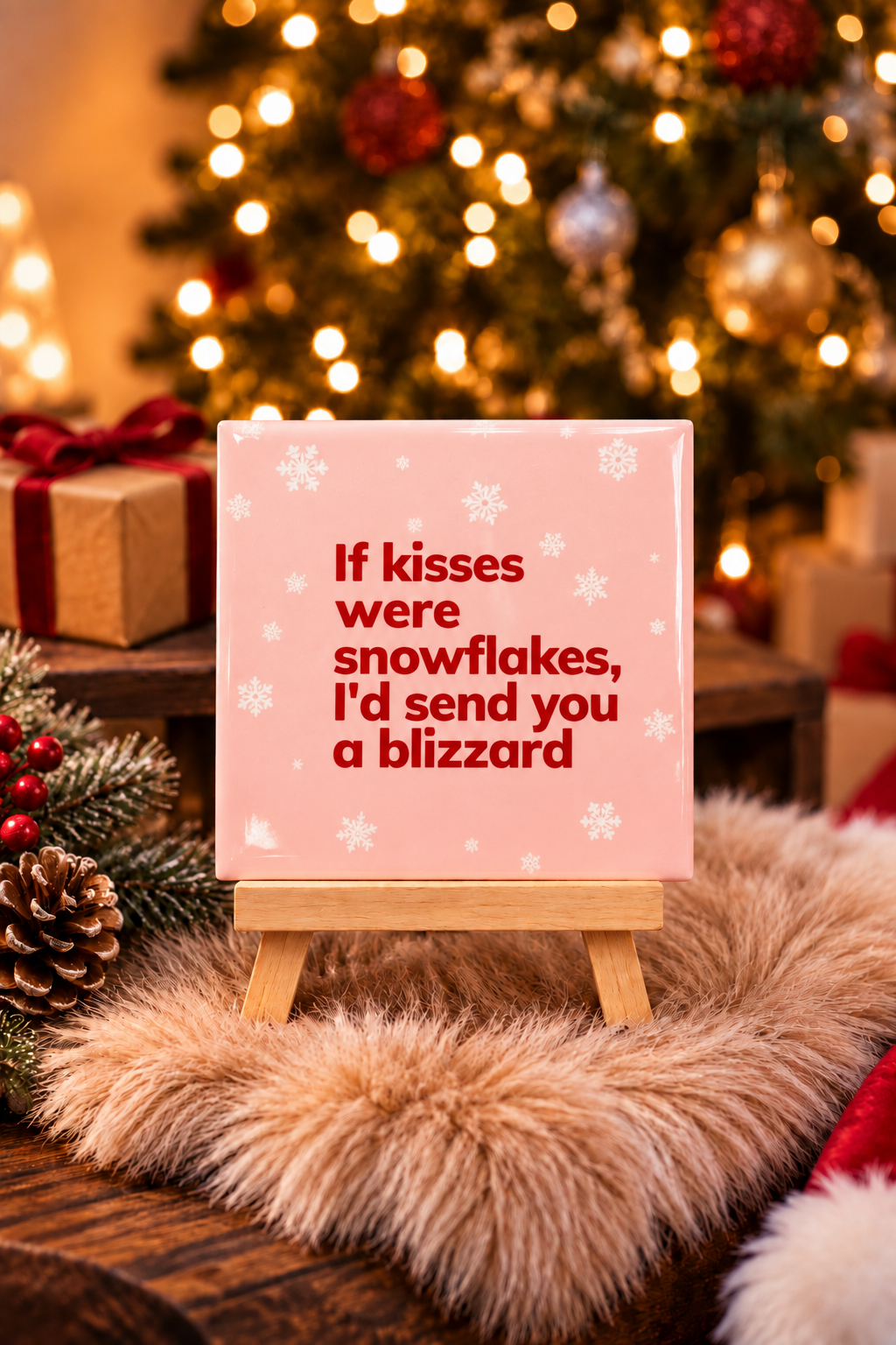 ❄️ Tegeltje “If Kisses Were Snowflakes”