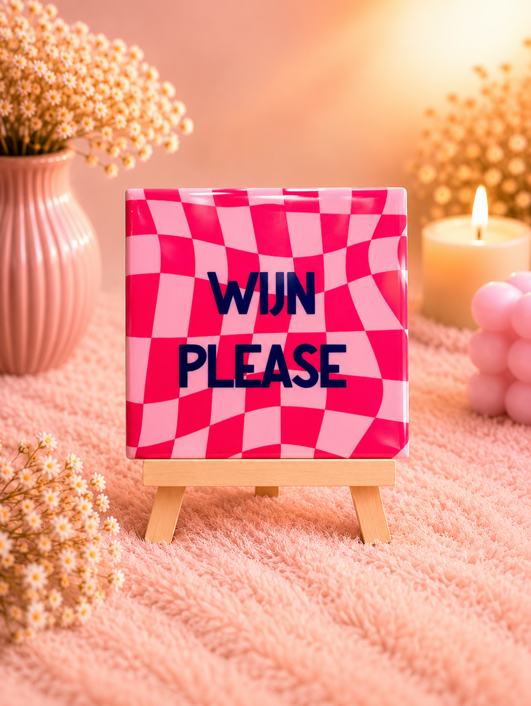 💗 Tegeltje “Wijn Please”