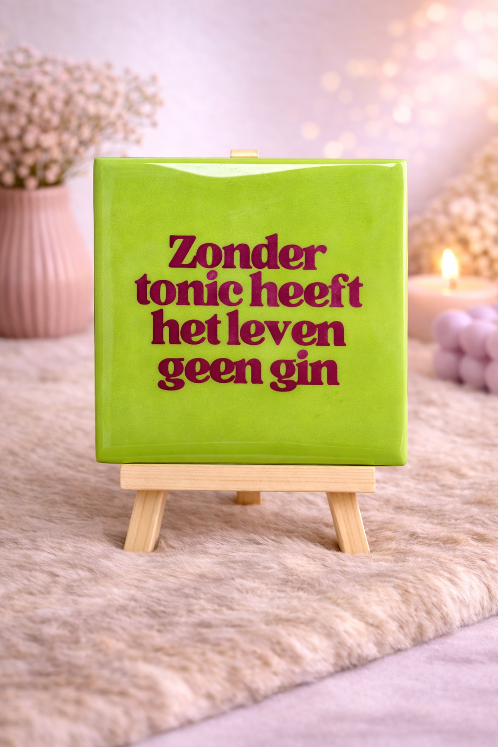 Tegeltjeย "Zonder tonic heeft het leven geen gin" ๐ธ๐๐
