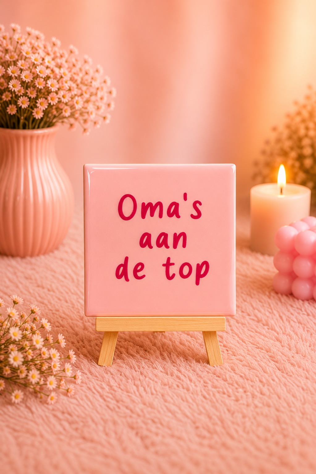 💗 Tegeltje "Oma's aan de top"
