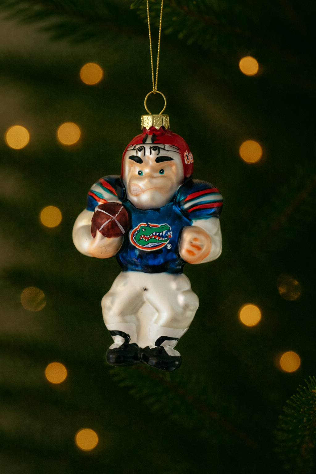 🎄 Kerstbal ‘American Football Player’ – Touchdown in je boom!