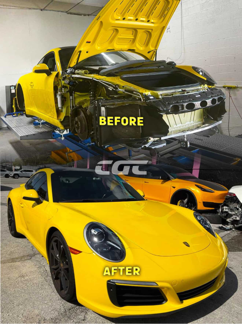 Real Porsche 911 Repair – Fender, Headlight & Suspension Fixed | Car Geeks Collision