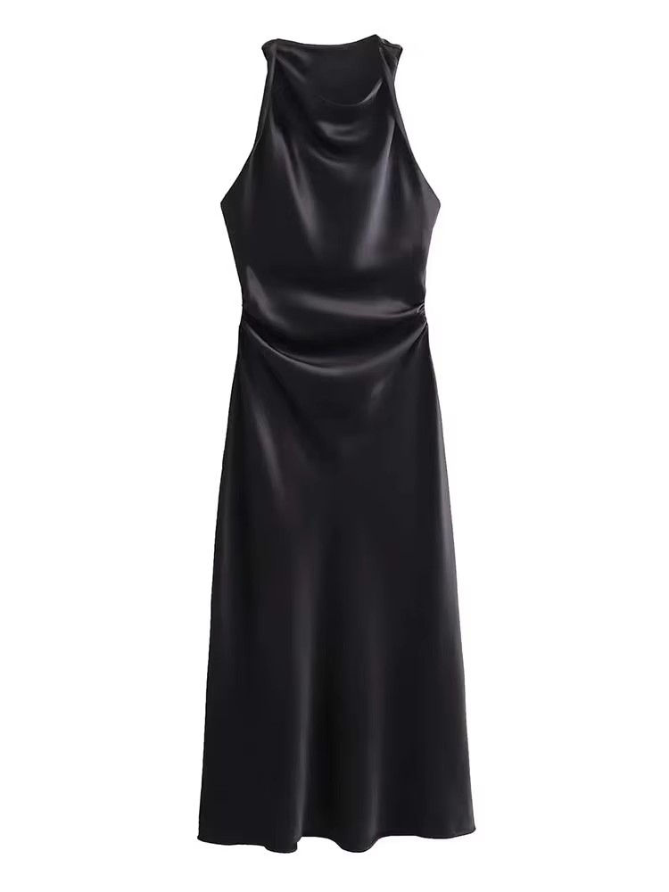 Thumbnail: Satin Slip Midi Dress – Minimal Elegance