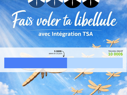10 jours plus tard, c'est atteint! Campagne «Fais voler ta libellule
