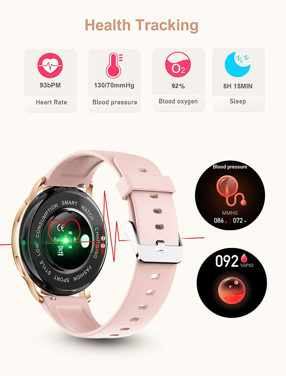 Thumbnail: MEVADEN Bluetooth Call Smart Watch Women Custom Dial Watches Men Sport Fitness T