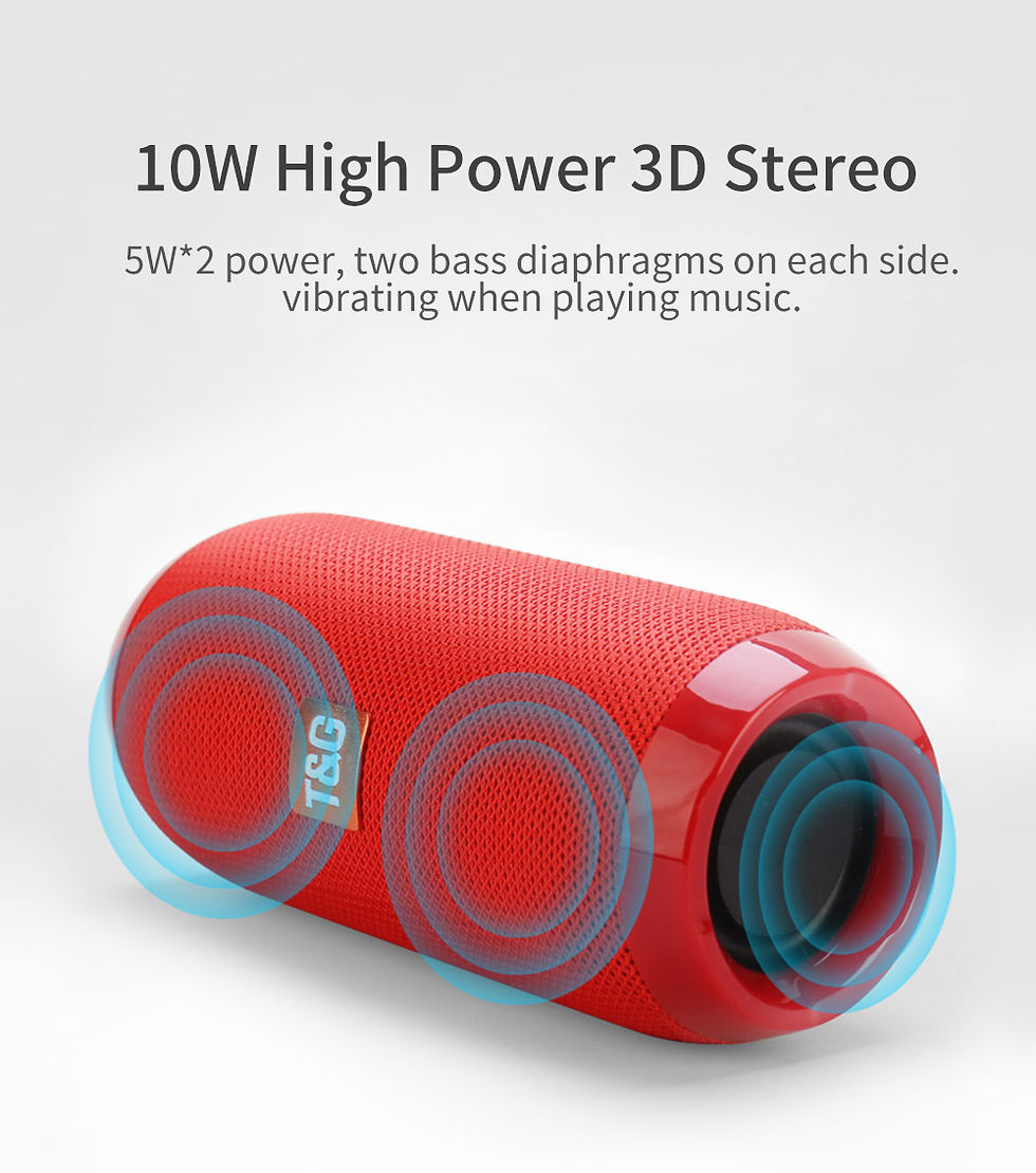 Thumbnail: Bluetooth Speaker T&G TG117 Portable TWS Sound Box Waterproof Loudspeaker Outdoo