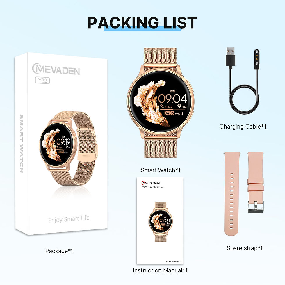 Thumbnail: MEVADEN Bluetooth Call Smart Watch Women Custom Dial Watches Men Sport Fitness T