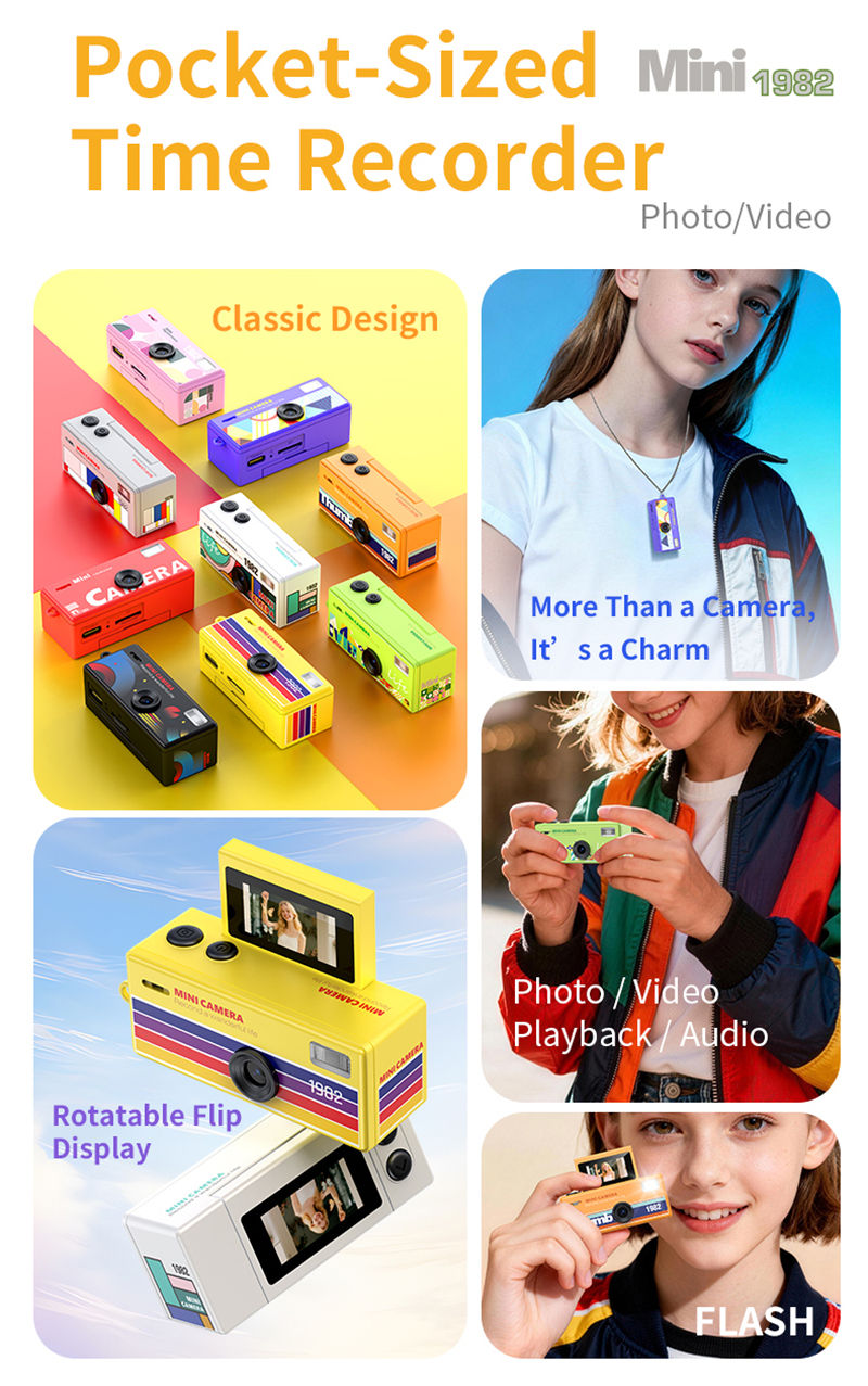 Thumbnail: Retro CCD Digital Camera Vlog Student Photo & Video Recorder Flip Screen