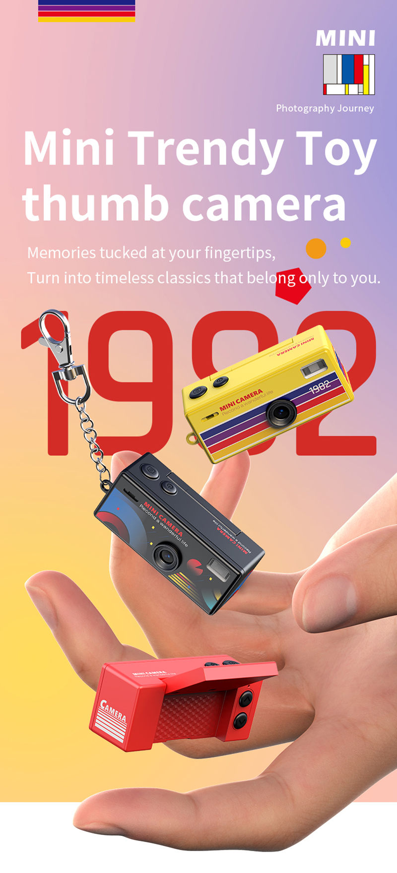 Thumbnail: Retro CCD Digital Camera Vlog Student Photo & Video Recorder Flip Screen